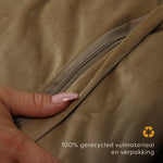 Pleafs® Warmtekussen Plush 45x45cm Crewel Tan