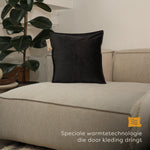 Pleafs® Warmtekussen Plush 45x45cm Onyx