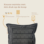 Pleafs® Warmtekussen Plush 45x45cm Onyx