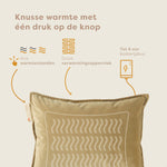 Pleafs® Warmtekussen Plush 45x60cm Crewel Tan
