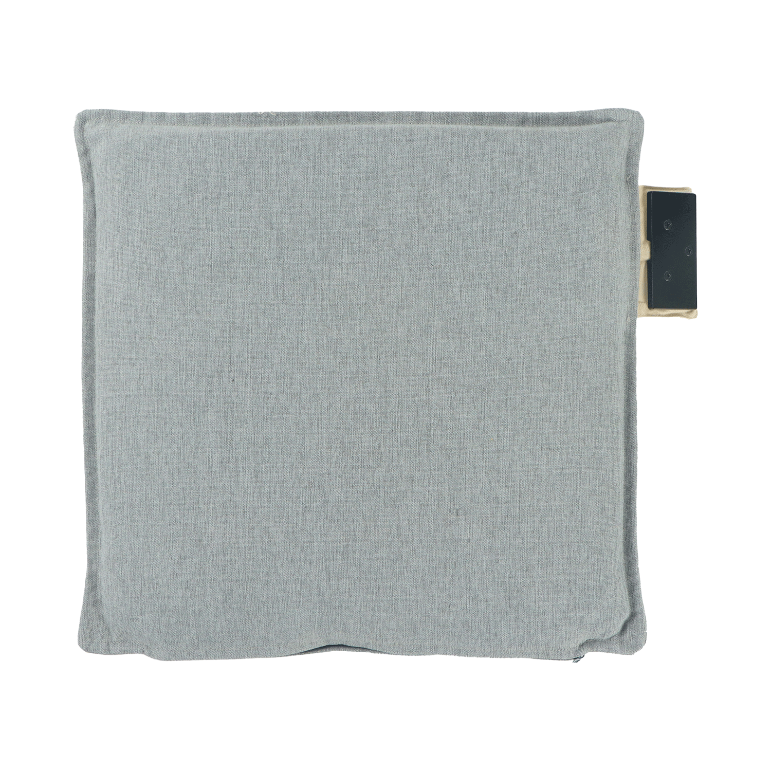 warmtezitkussen outdoor draadloos electrisch oplaadbaar buiten 40x40 spanich grey achterkant